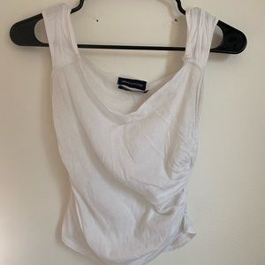 Urban Outfitters Sheer White Ruched Top!